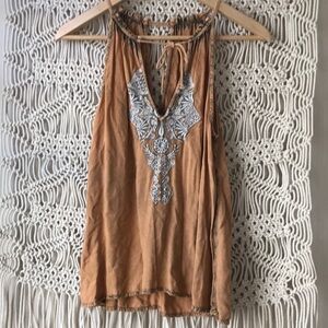 O’Neill XS embroidered sleeveless blouse